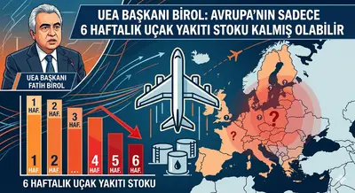 UEA Başkanı Birol: Avrupa'nın Sadece 6 Haftalık Uçak Yakıtı Stoğu Kalmış Olabilir
